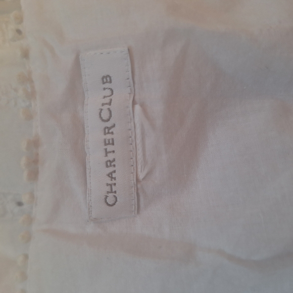 Charter Club Cream Blouse with Textured Design - Picture 7 of 8